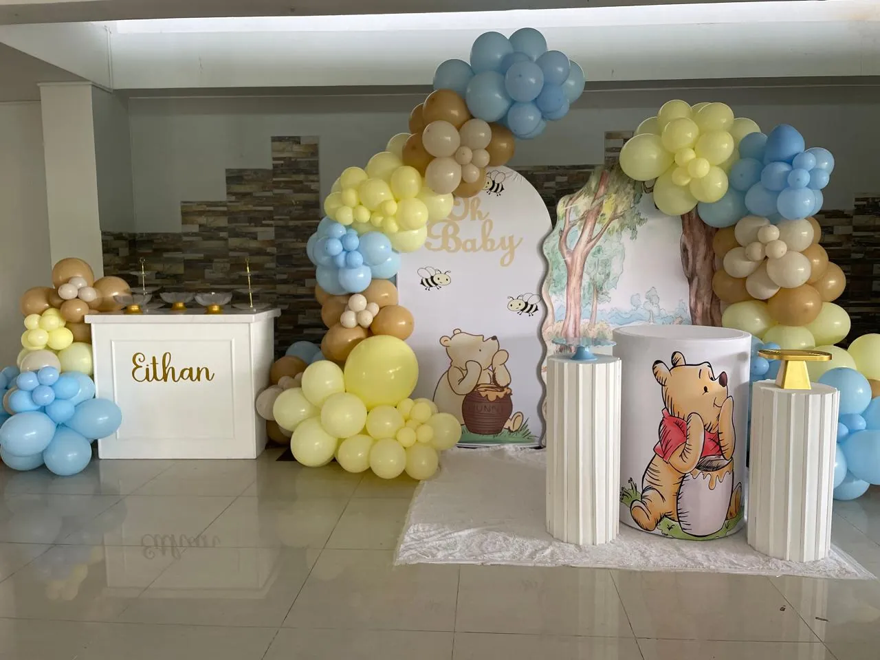 Piñatas y baby shower: Baby shower Winnie Pooh